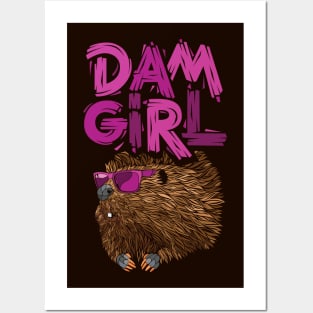 Dam Girl Beaver Posters and Art